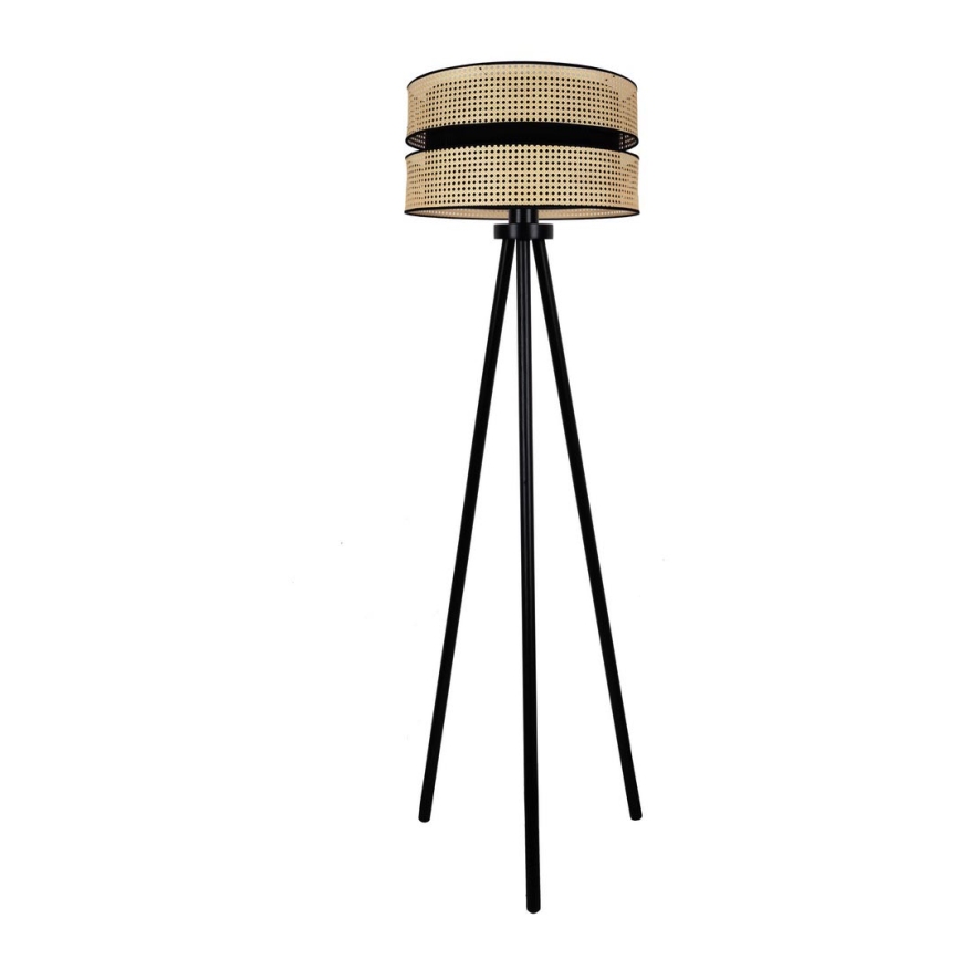 Duolla - Toršeras DUO 1xE27/15W/230V diametras 40 cm rotangas/juoda