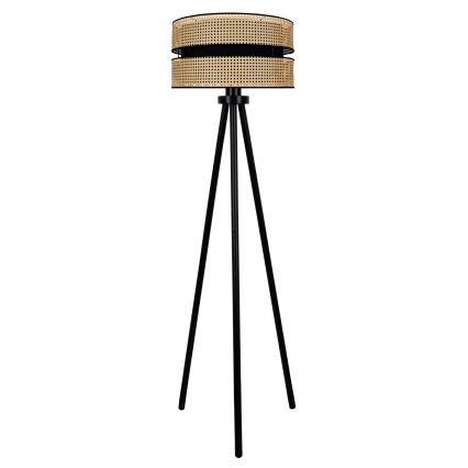 Duolla - Toršeras DUO 1xE27/15W/230V diametras 40 cm rotangas/juoda