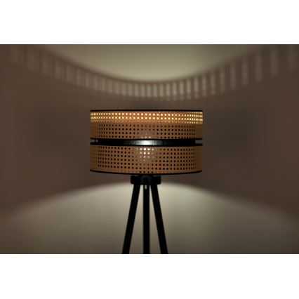 Duolla - Toršeras DUO 1xE27/15W/230V diametras 40 cm rotangas/juoda