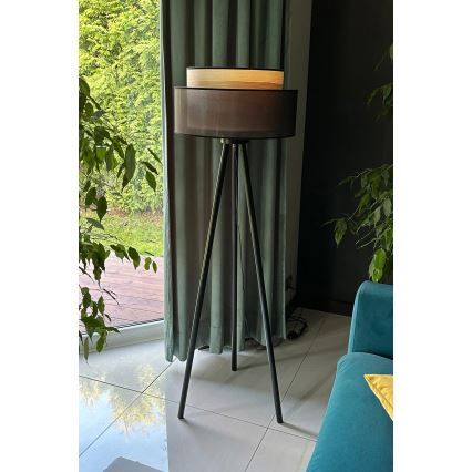 Duolla - Toršeras WOOD BOHO 1xE27/15W/230V diametras 45 cm juoda/smėlio spalva