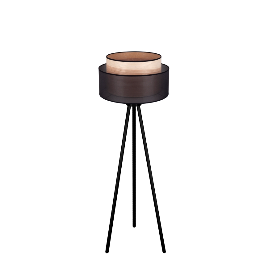 Duolla - Toršeras WOOD BOHO 1xE27/15W/230V diametras 45 cm juoda/smėlio spalva