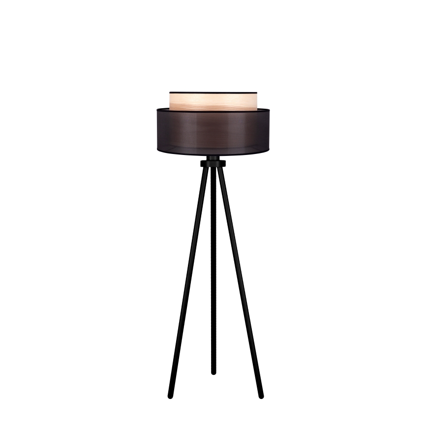 Duolla - Toršeras WOOD BOHO 1xE27/15W/230V diametras 45 cm juoda/smėlio spalva