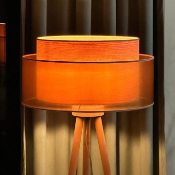 Duolla - Toršeras WOOD BOHO 1xE27/15W/230V diametras 45 cm varis/ruda/smėlio spalva