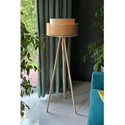 Duolla - Toršeras WOOD BOHO 1xE27/15W/230V diametras 45 cm varis/ruda/smėlio spalva
