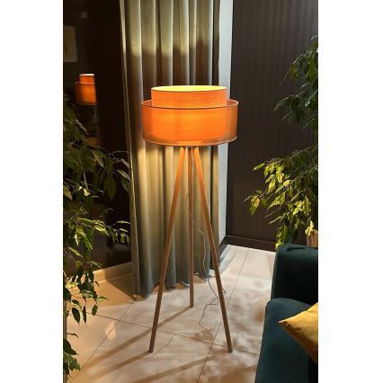 Duolla - Toršeras WOOD BOHO 1xE27/15W/230V diametras 45 cm varis/ruda/smėlio spalva