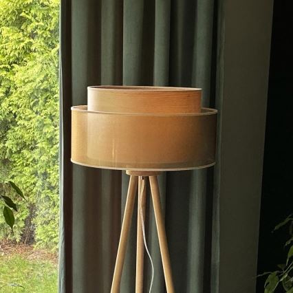 Duolla - Toršeras WOOD BOHO 1xE27/15W/230V diametras 45 cm varis/ruda/smėlio spalva