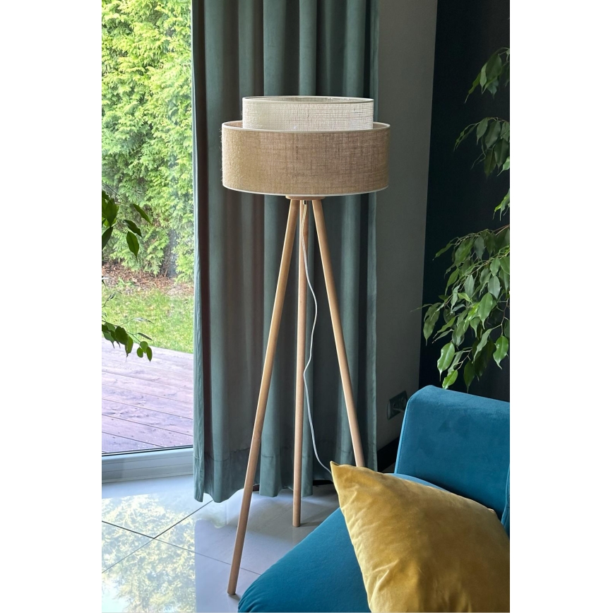 Duolla - Toršeras YUTE BOHO 1xE27/15W/230V diametras 45 cm ruda/kreminė