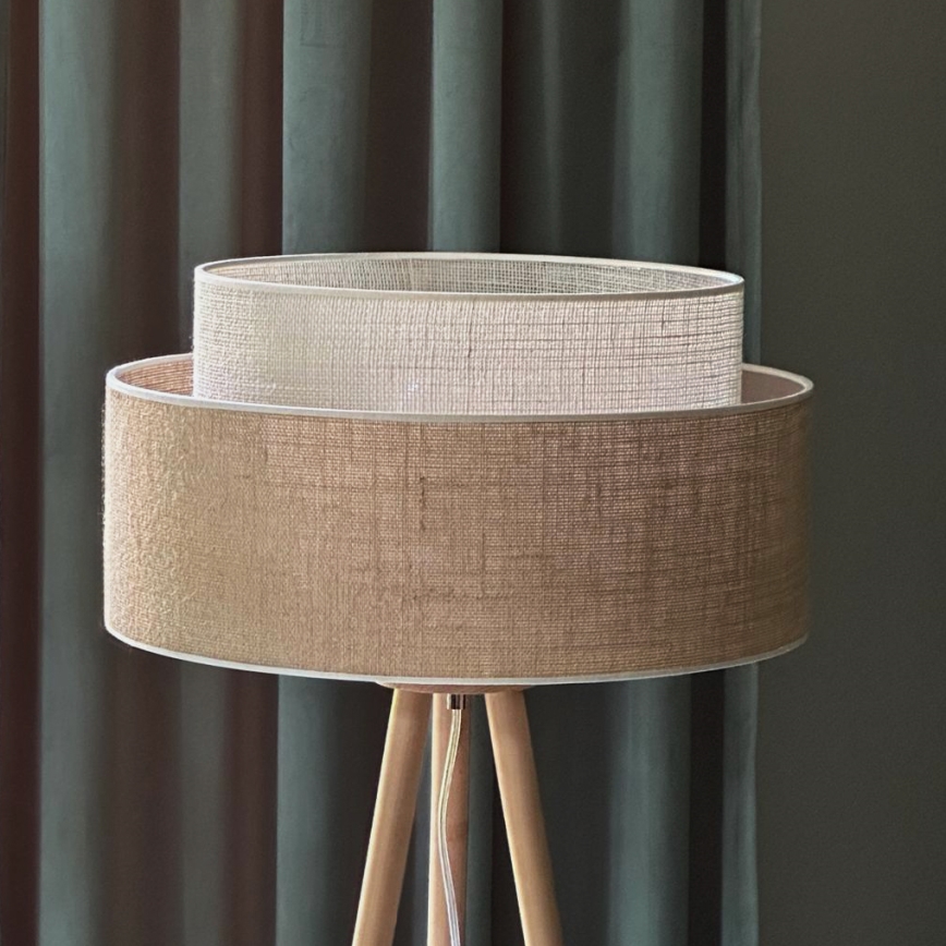 Duolla - Toršeras YUTE BOHO 1xE27/15W/230V diametras 45 cm ruda/kreminė