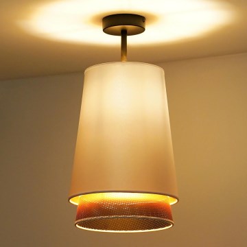 Duolla - Tvirtinamas sietynas BELL SHINY 1xE27/15W/230V diametras 25 cm balta/varis