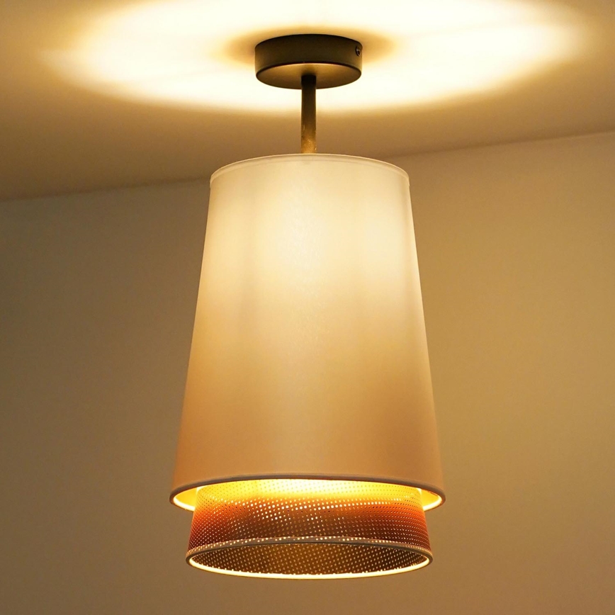 Duolla - Tvirtinamas sietynas BELL SHINY 1xE27/15W/230V diametras 25 cm balta/varis