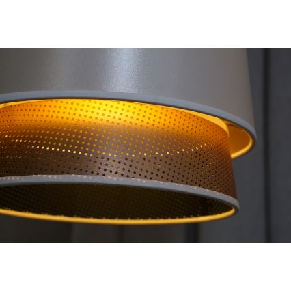 Duolla - Tvirtinamas sietynas BELL SHINY 1xE27/15W/230V diametras 25 cm balta/varis