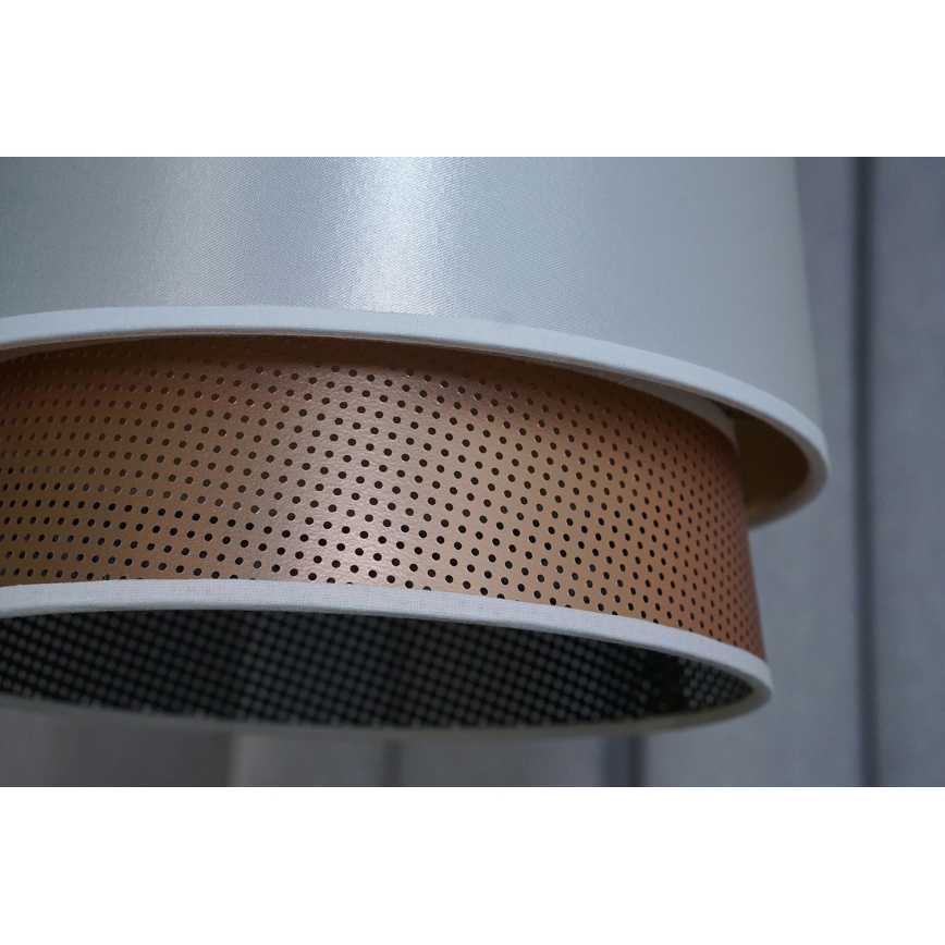 Duolla - Tvirtinamas sietynas BELL SHINY 1xE27/15W/230V diametras 25 cm balta/varis