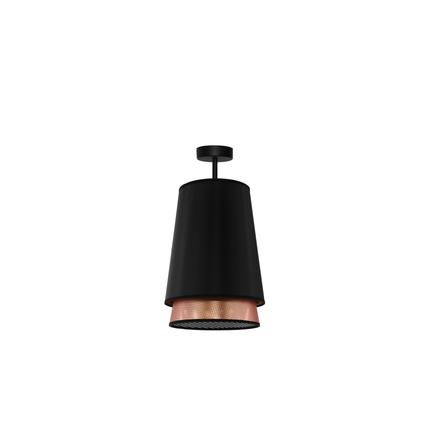 Duolla - Tvirtinamas sietynas BELL SHINY 1xE27/15W/230V diametras 25 cm juoda/varis