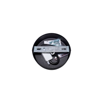 Duolla - Tvirtinamas sietynas BELL SHINY 1xE27/15W/230V diametras 25 cm juoda/varis