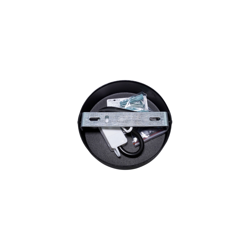 Duolla - Tvirtinamas sietynas BELL SHINY 1xE27/15W/230V diametras 25 cm juoda/varis