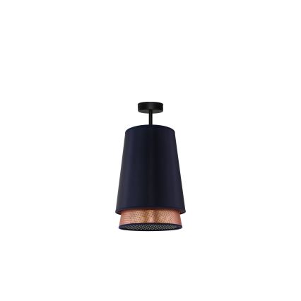 Duolla - Tvirtinamas sietynas BELL SHINY 1xE27/15W/230V diametras 25 cm mėlyna/varis