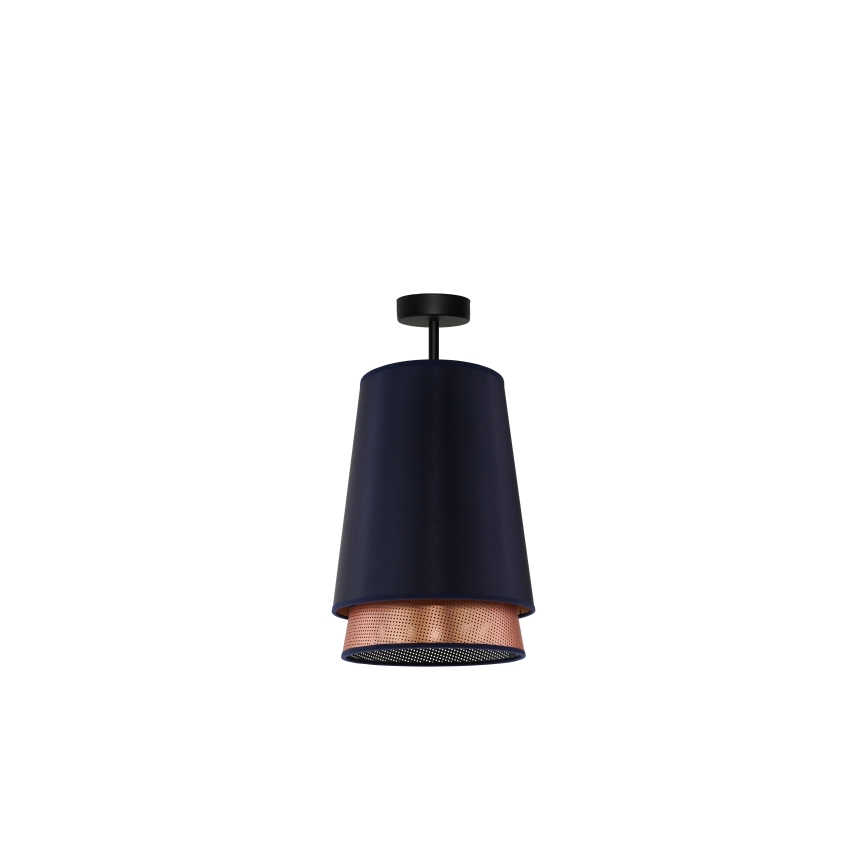 Duolla - Tvirtinamas sietynas BELL SHINY 1xE27/15W/230V diametras 25 cm mėlyna/varis