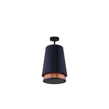Duolla - Tvirtinamas sietynas BELL SHINY 1xE27/15W/230V diametras 25 cm mėlyna/varis