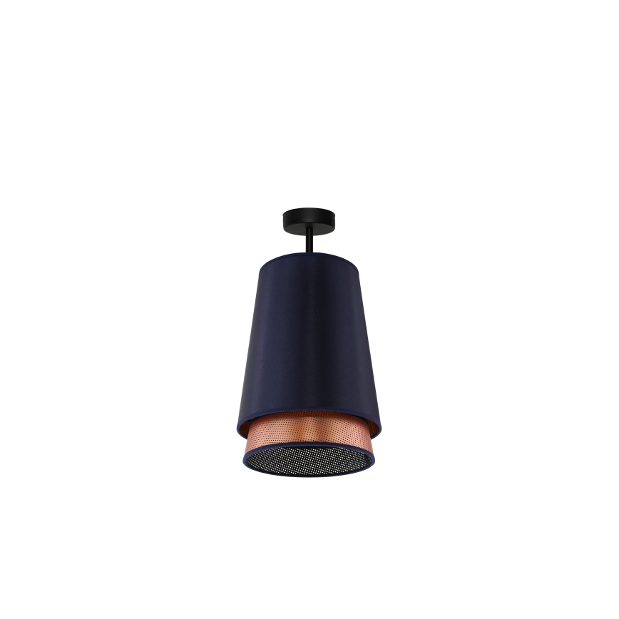 Duolla - Tvirtinamas sietynas BELL SHINY 1xE27/15W/230V diametras 25 cm mėlyna/varis