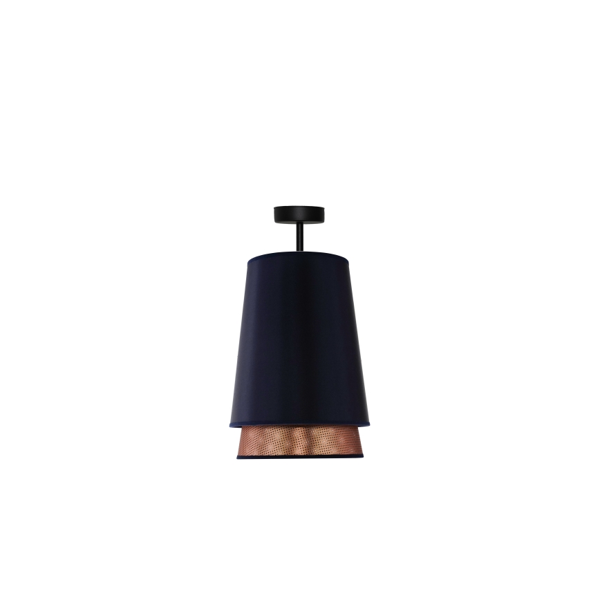 Duolla - Tvirtinamas sietynas BELL SHINY 1xE27/15W/230V diametras 25 cm mėlyna/varis