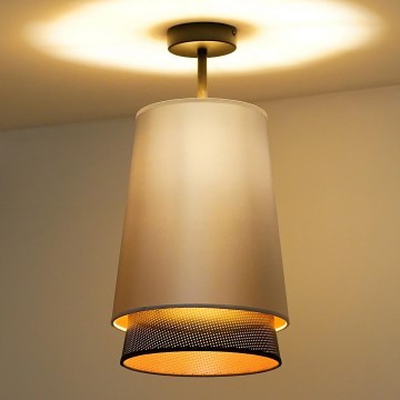 Duolla - Tvirtinamas sietynas BELL SHINY 1xE27/15W/230V diametras 25 cm sidabras/juoda