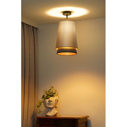 Duolla - Tvirtinamas sietynas BELL SHINY 1xE27/15W/230V diametras 25 cm sidabras/juoda