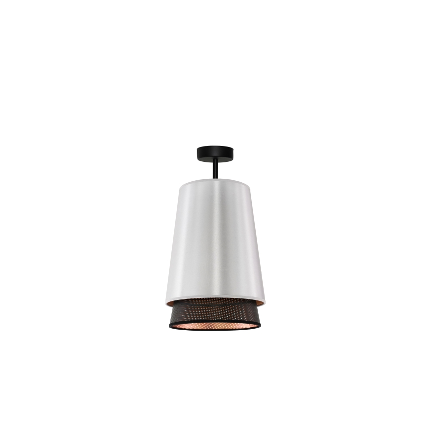Duolla - Tvirtinamas sietynas BELL SHINY 1xE27/15W/230V diametras 25 cm sidabras/juoda