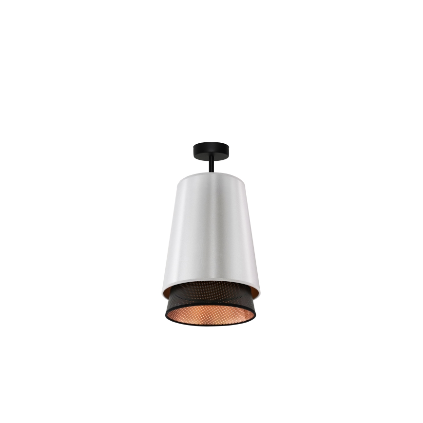 Duolla - Tvirtinamas sietynas BELL SHINY 1xE27/15W/230V diametras 25 cm sidabras/juoda