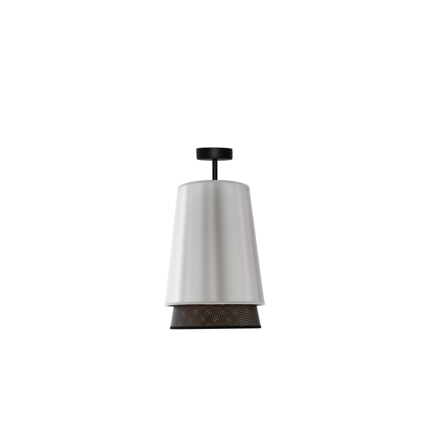 Duolla - Tvirtinamas sietynas BELL SHINY 1xE27/15W/230V diametras 25 cm sidabras/juoda