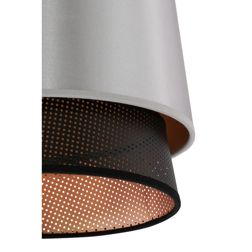 Duolla - Tvirtinamas sietynas BELL SHINY 1xE27/15W/230V diametras 25 cm sidabras/juoda
