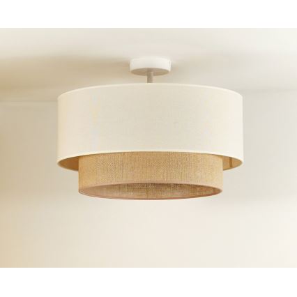 Duolla - Tvirtinamas sietynas BOHO 1xE27/15W/230V diametras 45 cm kreminė/ruda