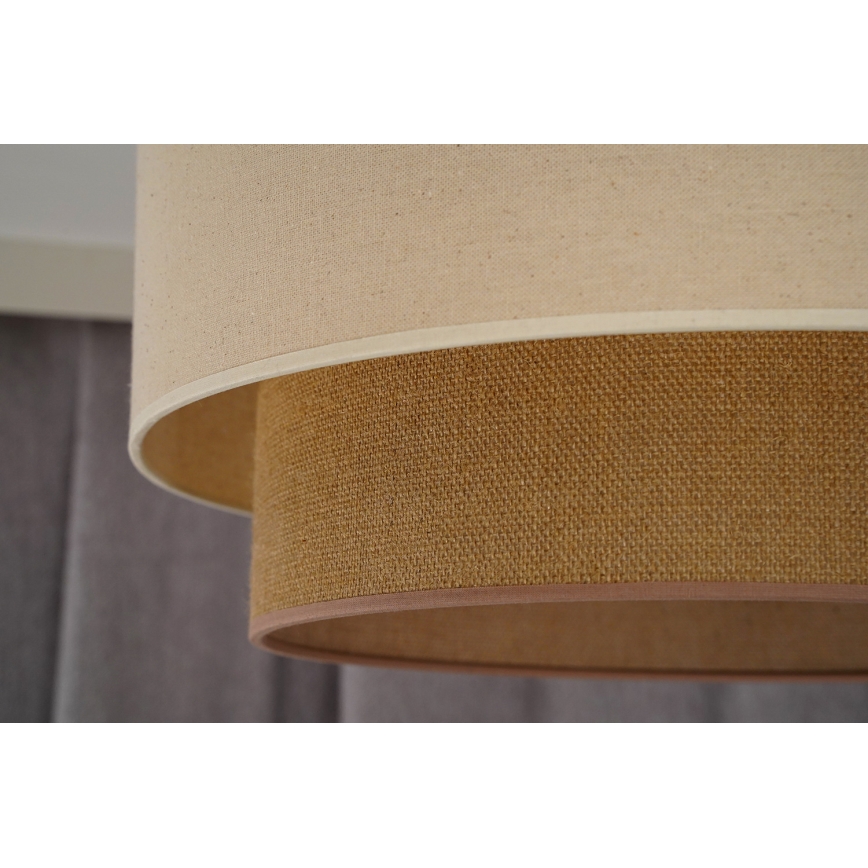 Duolla - Tvirtinamas sietynas BOHO 1xE27/15W/230V diametras 45 cm kreminė/ruda