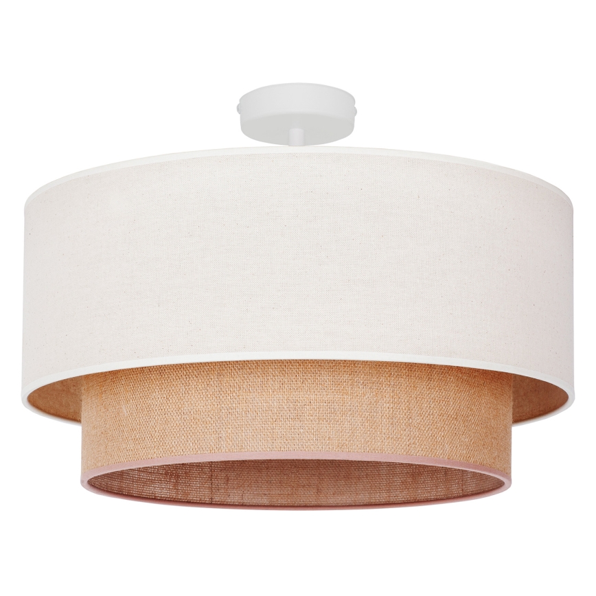 Duolla - Tvirtinamas sietynas BOHO 1xE27/15W/230V diametras 45 cm kreminė/ruda