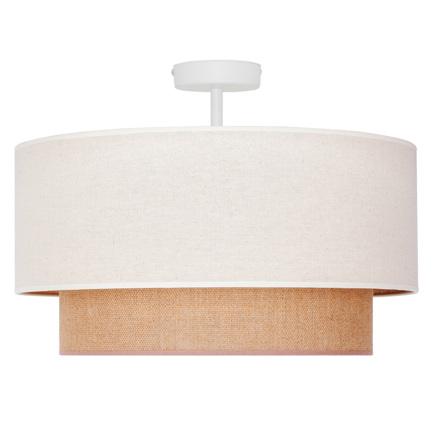 Duolla - Tvirtinamas sietynas BOHO 1xE27/15W/230V diametras 45 cm kreminė/ruda