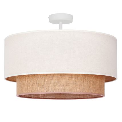 Duolla - Tvirtinamas sietynas BOHO 1xE27/15W/230V diametras 45 cm kreminė/ruda