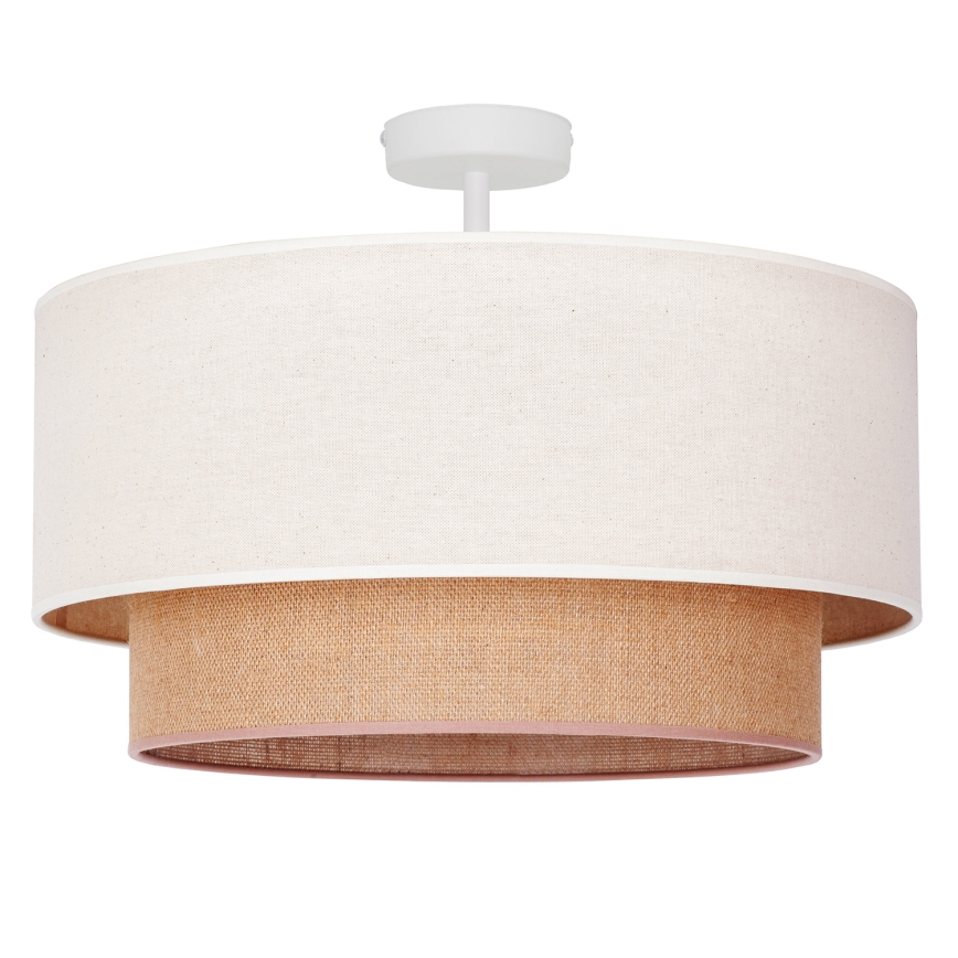 Duolla - Tvirtinamas sietynas BOHO 1xE27/15W/230V diametras 45 cm kreminė/ruda