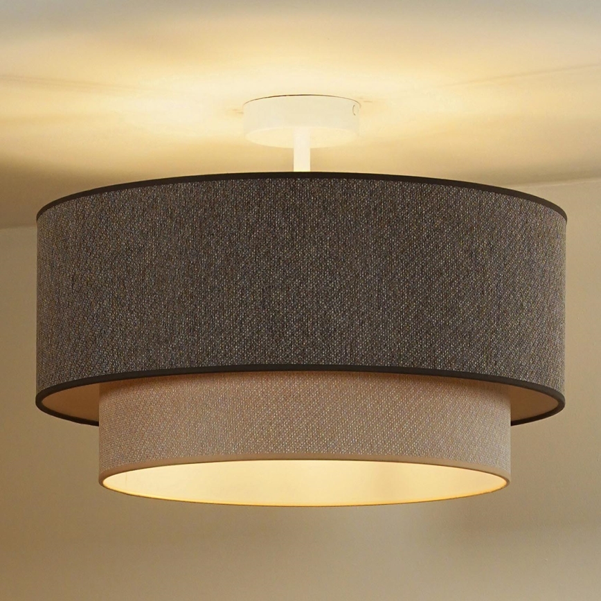 Duolla - Tvirtinamas sietynas BOHO ECO RECYCLING 1xE27/15W/230V diametras 45 cm ruda/kreminė