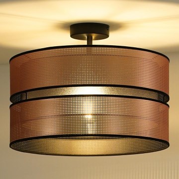 Duolla - Tvirtinamas sietynas COPPER SHINY 1xE27/15W/230V diametras 40 cm varis/juoda