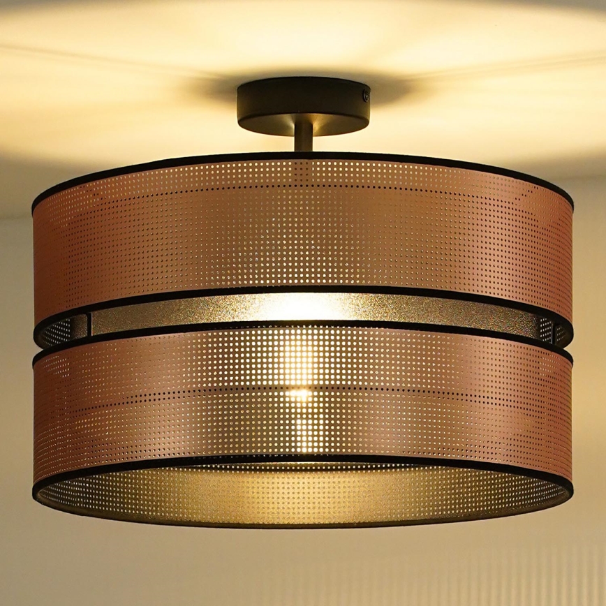 Duolla - Tvirtinamas sietynas COPPER SHINY 1xE27/15W/230V diametras 40 cm varis/juoda