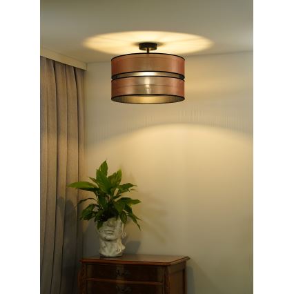 Duolla - Tvirtinamas sietynas COPPER SHINY 1xE27/15W/230V diametras 40 cm varis/juoda