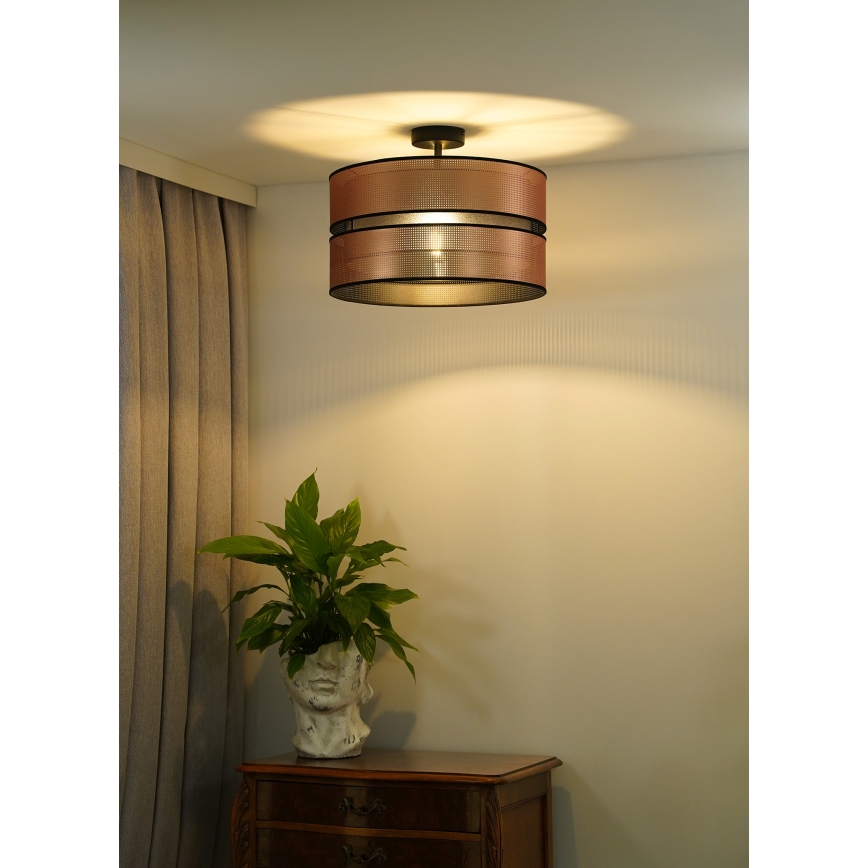 Duolla - Tvirtinamas sietynas COPPER SHINY 1xE27/15W/230V diametras 40 cm varis/juoda