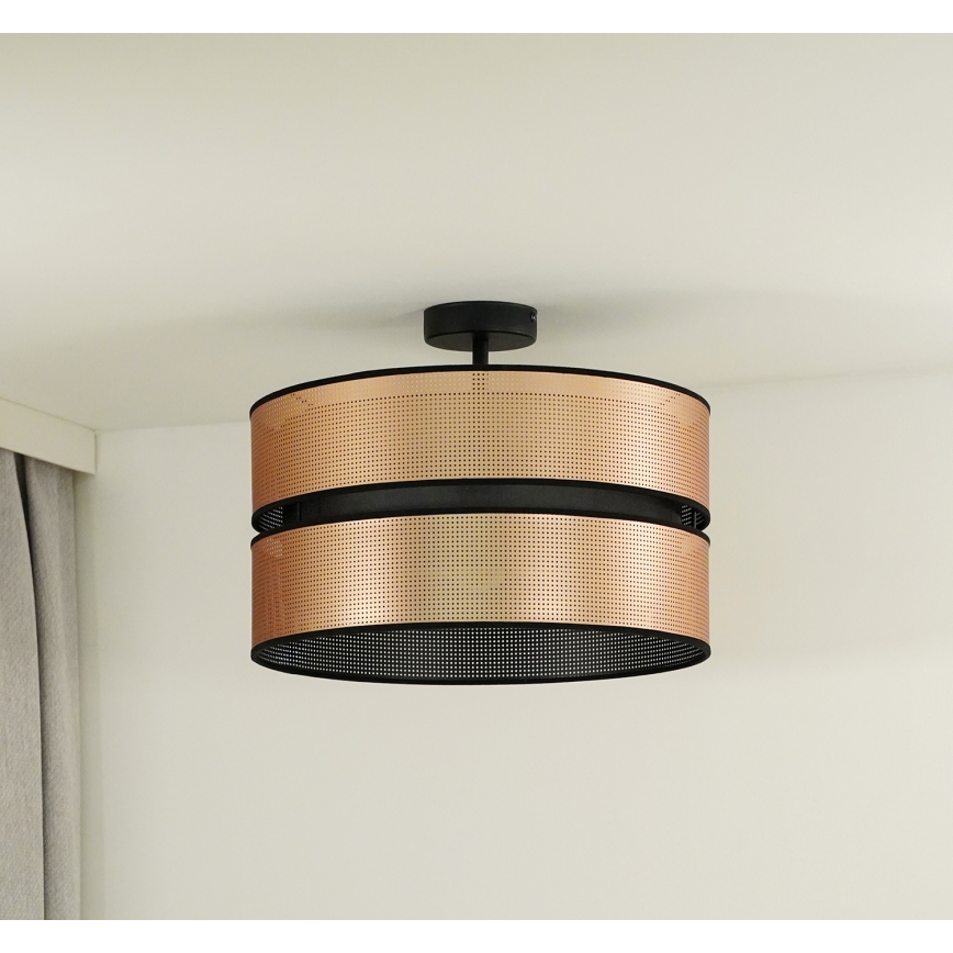Duolla - Tvirtinamas sietynas COPPER SHINY 1xE27/15W/230V diametras 40 cm varis/juoda