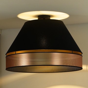 Duolla - Tvirtinamas sietynas COPPER SHINY 1xE27/15W/230V diametras 60 cm juoda/varis