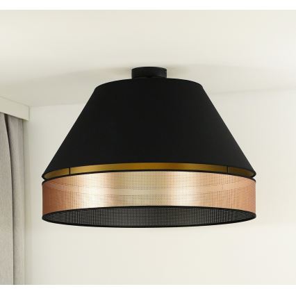 Duolla - Tvirtinamas sietynas COPPER SHINY 1xE27/15W/230V diametras 60 cm juoda/varis