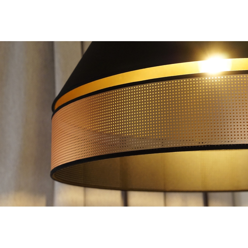 Duolla - Tvirtinamas sietynas COPPER SHINY 1xE27/15W/230V diametras 60 cm juoda/varis