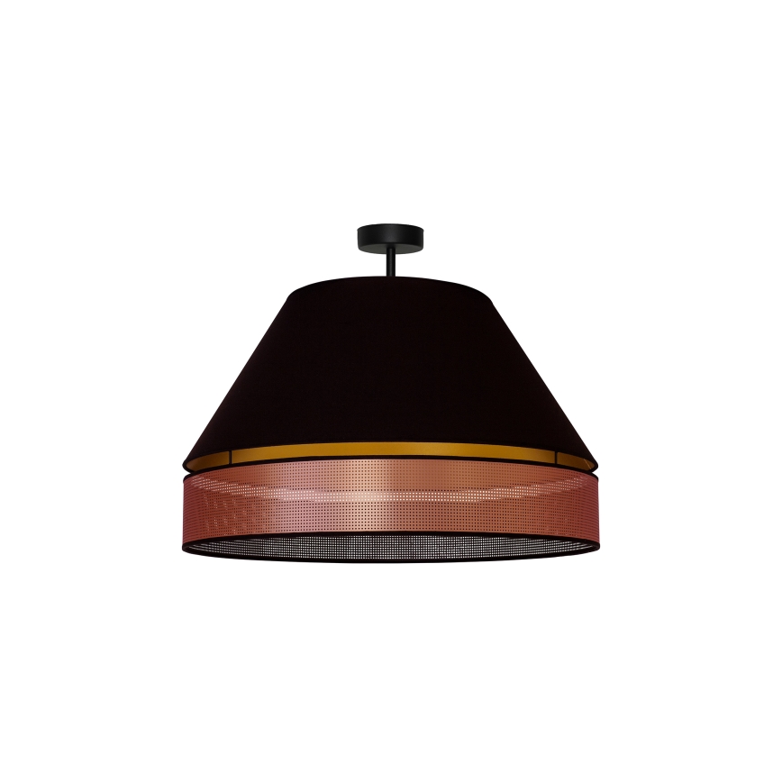 Duolla - Tvirtinamas sietynas COPPER SHINY 1xE27/15W/230V diametras 60 cm juoda/varis