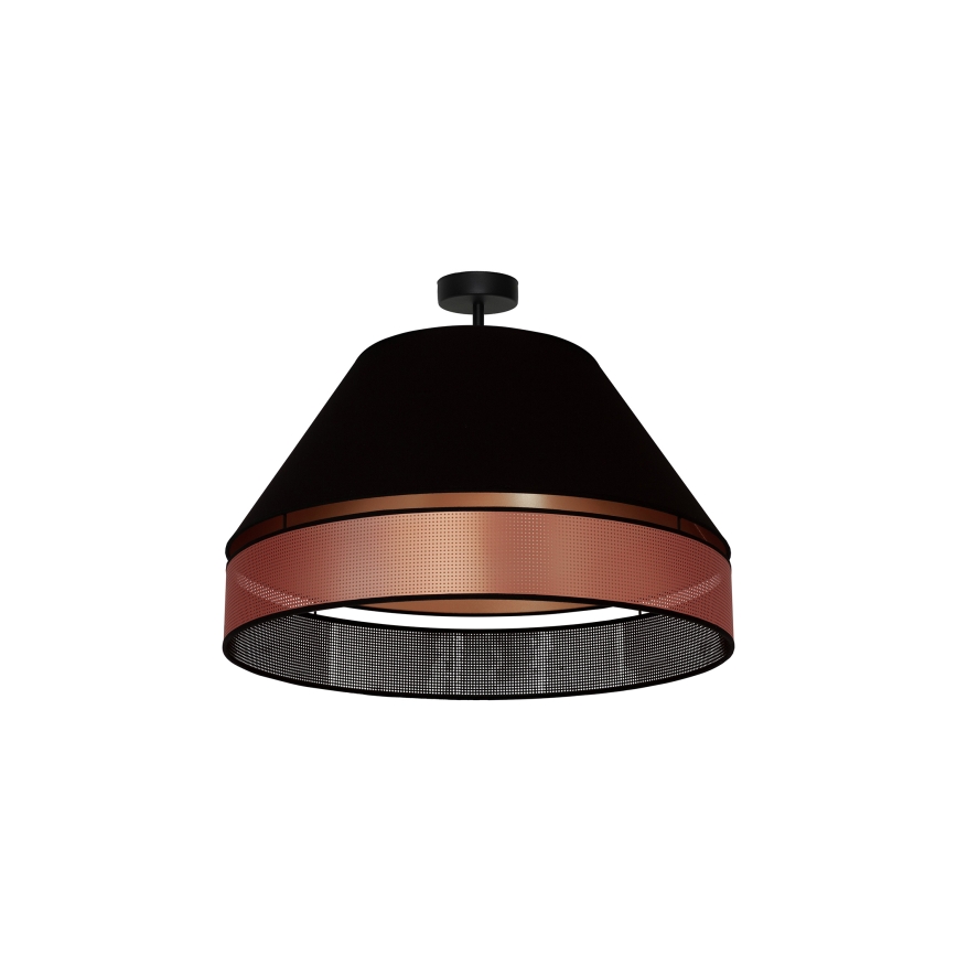 Duolla - Tvirtinamas sietynas COPPER SHINY 1xE27/15W/230V diametras 60 cm juoda/varis