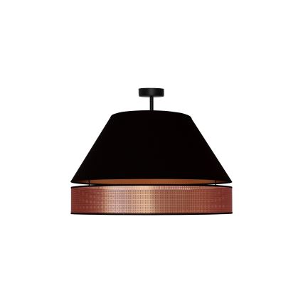 Duolla - Tvirtinamas sietynas COPPER SHINY 1xE27/15W/230V diametras 60 cm juoda/varis