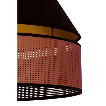 Duolla - Tvirtinamas sietynas COPPER SHINY 1xE27/15W/230V diametras 60 cm juoda/varis