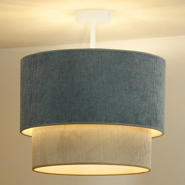 Duolla - Tvirtinamas sietynas CORDUROY 1xE27/15W/230V diametras 40 cm mėlyna/smėlio spalva